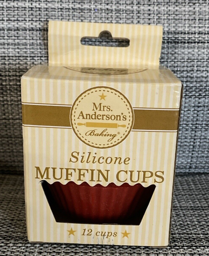Silicone Baking Cups for Muffins and Cupcakes, Standard Size 2.5-Inch, Set of 12