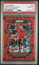 2023/24 Panini Prizm Christian Koloko #265 Red Fast Break /100 PSA 10