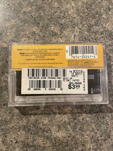 The Best Of Patsy Cline Cassette Tape1985 MCA Records I Fall To Pieces Crazy NEW - Picture 3 of 4