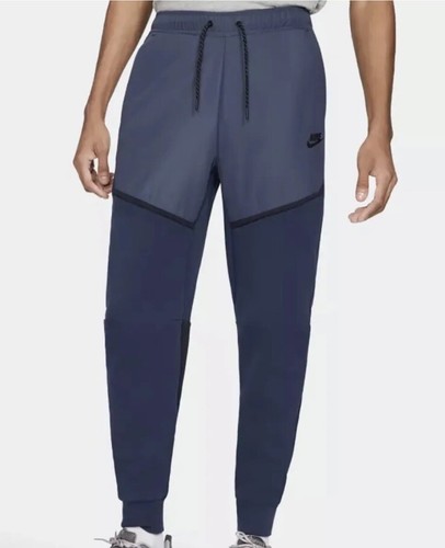 Nike Sportswear Tech Fleece Woven Mix Joggers Navy Blue CZ9901-410 Men’s Small - Picture 1 of 6