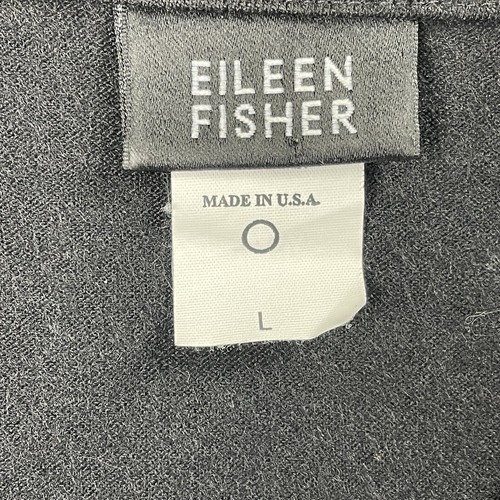 Eileen Fisher 100% Wolle Strickjacke schwarz V-Ausschnitt Langarm Größe L - Bild 3 von 6