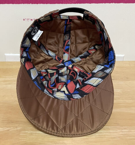 Giovannio New York Quilted Brown Baseball Hat Adjustable Cap Strapback - Picture 5 of 6