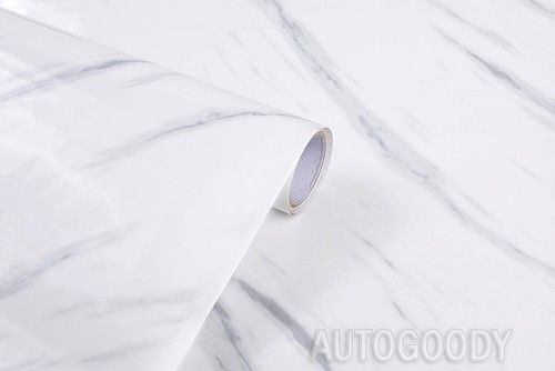 Gloss Marble Granite Wallpaper Vinyl Wrap Film Home White Black Pink Grain Stone - Picture 7 of 28