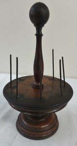Antique-Primitive-Walnut-Thread-Holder-Circa-1870