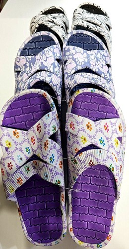 Animal Rescue Site GreaterGood Criss-Cross Sandals All EVA Black, Blue, Purple - Picture 2 of 6