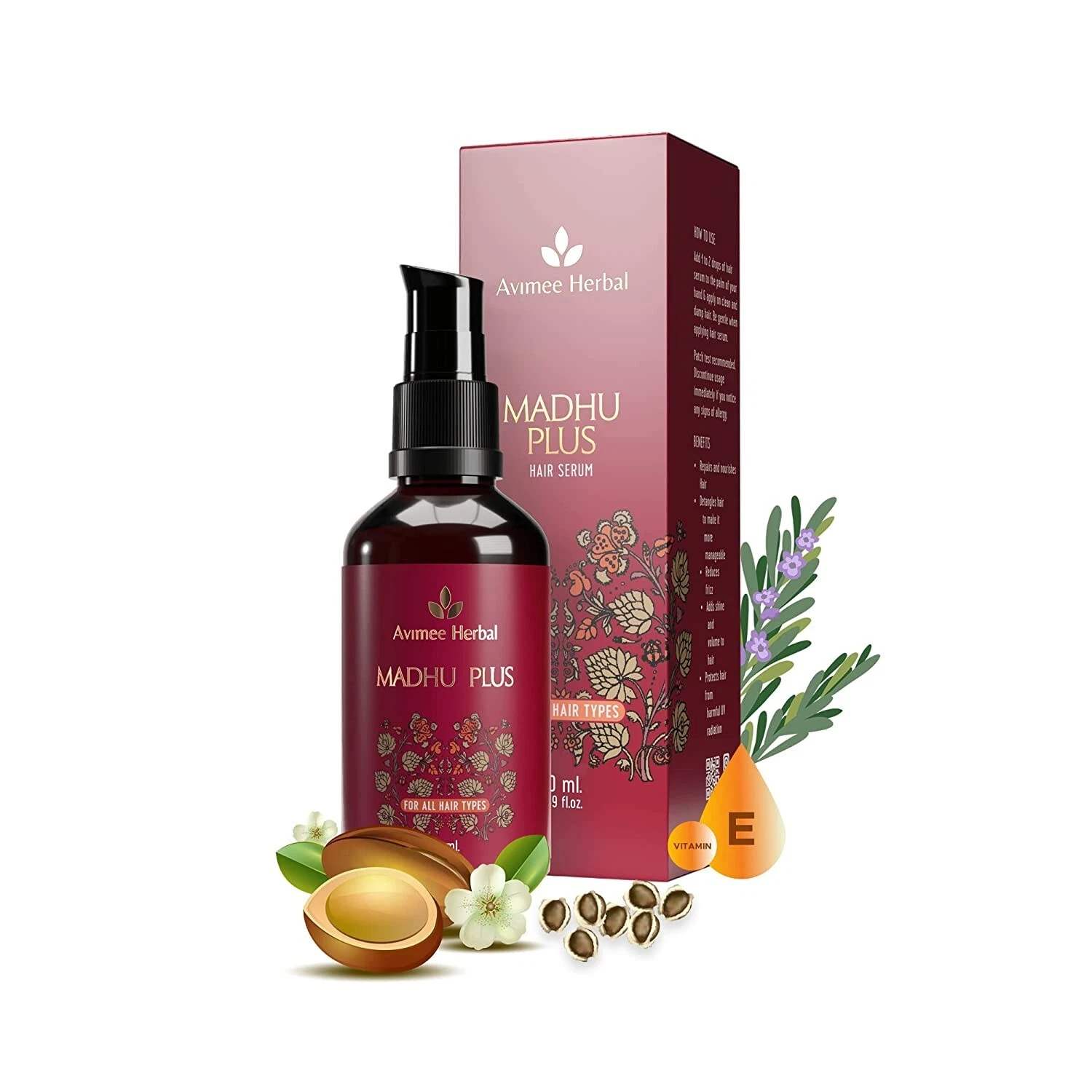 Avimee Herbal Madhu Plus herbal hair serum & Frizzy Hair | 50 ML Free Shipping