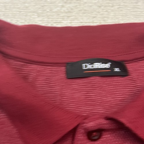 VINTAGE Dio Rise Poloshirt Herren XL meliert rot Poloshirt Logo edel Golf - Bild 7 von 24