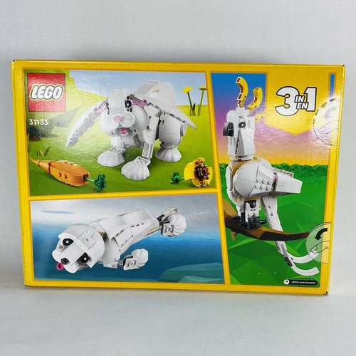New! Lego Creator 3-in-1 31133 White Rabbit Set Seal Cockatoo Parrot Bird - Picture 2 of 2
