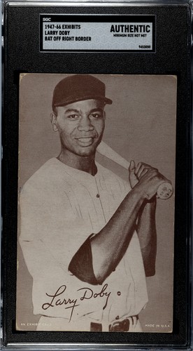 1947 EXHIBITS LARRY DOBY SGC PSA BAT OFF RIGHT BORDER NEWARK EAGLES HOF VINTAGE - Picture 1 of 2