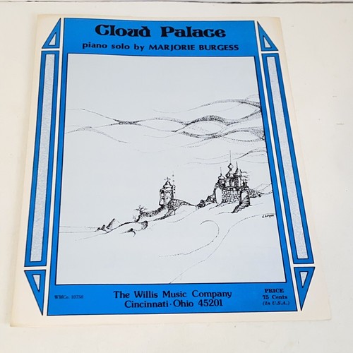 Vintage 1981 Cloud Palace Piano Solo Sheet Music by Marjorie Burgess - Picture 3 of 7