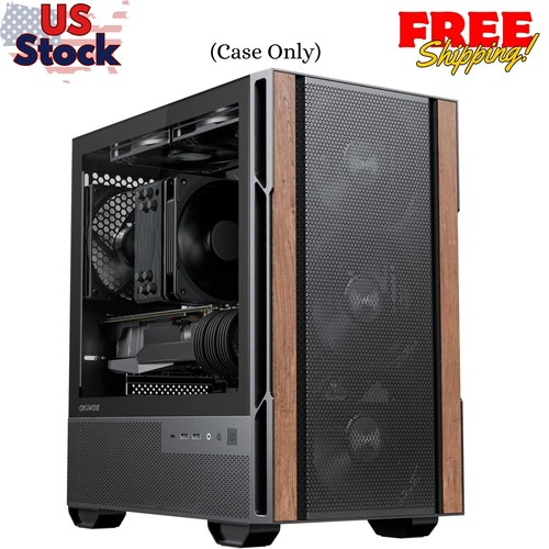 Genuine Walnut Wood Micro ATX Case, MATX PC Case with 4 × 120mm 3 Pin Non-PWM... - Picture 1 of 11