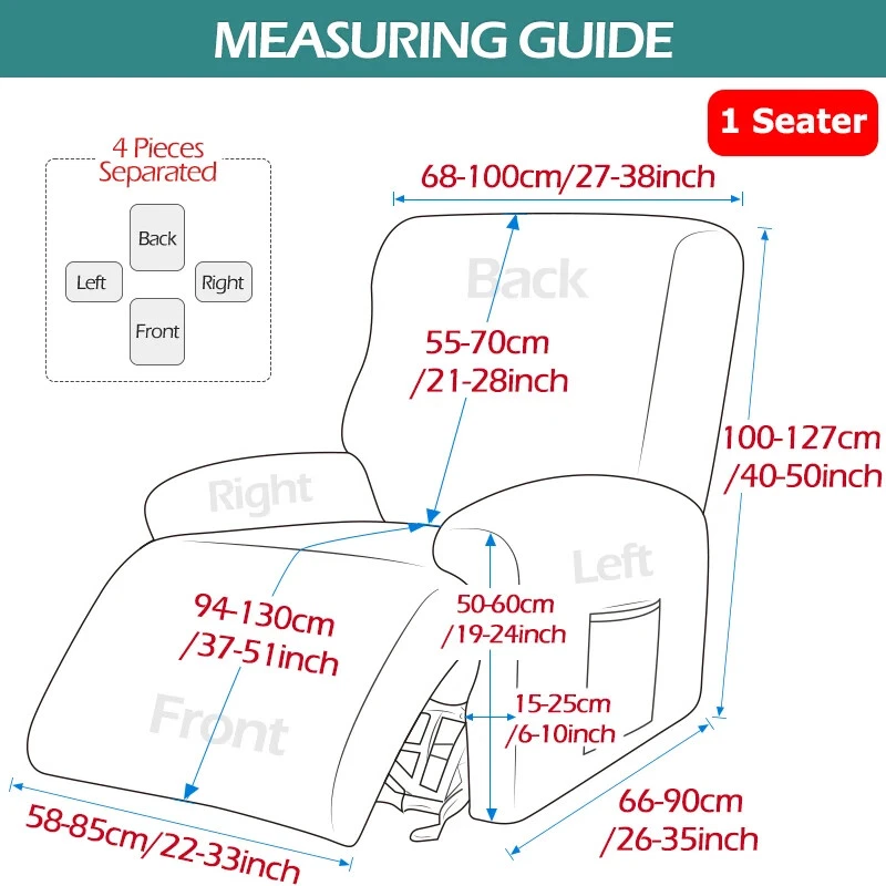 Fundas de sofá reclinables de terciopelo protectoras elásticas para sofá relax funda antideslizante para sillón Foto 2 de 4