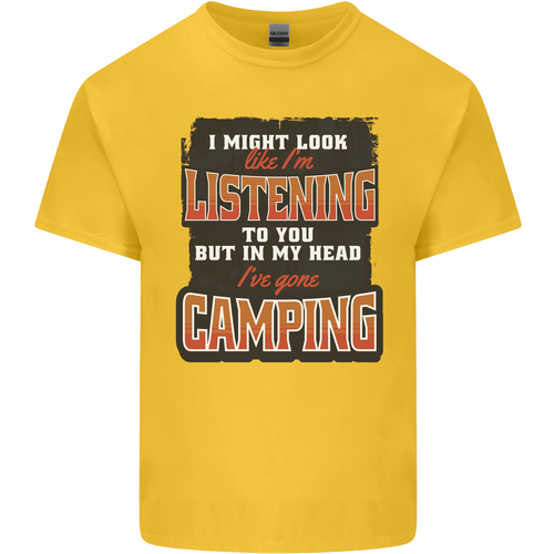My Head I've Gone Camping Funny Kids T-Shirt Childrens - Picture 5 of 15