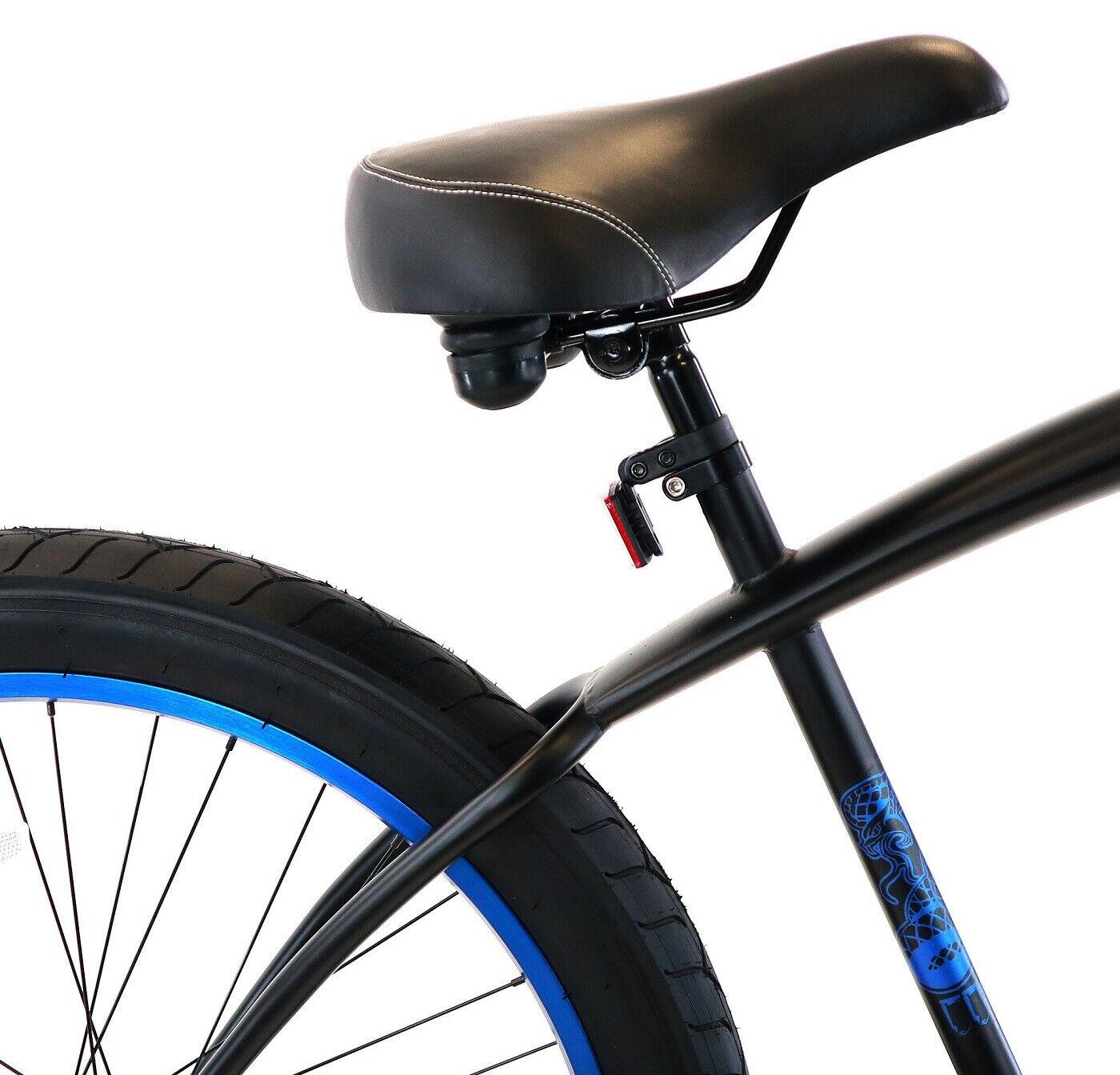 Zycle Fix Cobra Beach Cruiser Bicycle Bike Blue Black NEW eBay