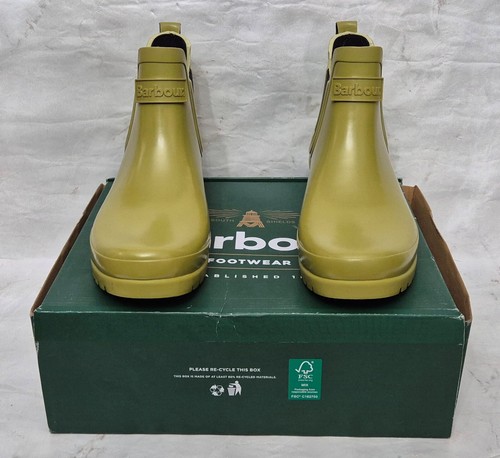 Botas de agua sin cordones BARBOUR X ALEXA LOU para mujer Cardomomo Semilla Festival EU 38 UK 5 - Imagen 2 de 8
