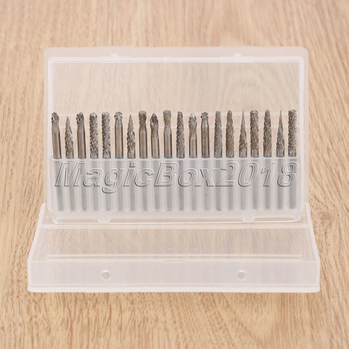 20pcs Tungsten 3x3mm Head Carbide Burrs For Rotary Drill Die Grinder Carving Bit - Picture 1 of 9