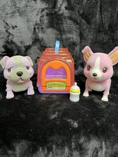 Toy Tech Talking TEA CUP PUPS With Their Cage and Bottle Work Great