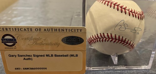 Gary Sanchez Signed New York Yankees Rawlings OMLB Baseball - Steiner COA - Picture 5 of 5