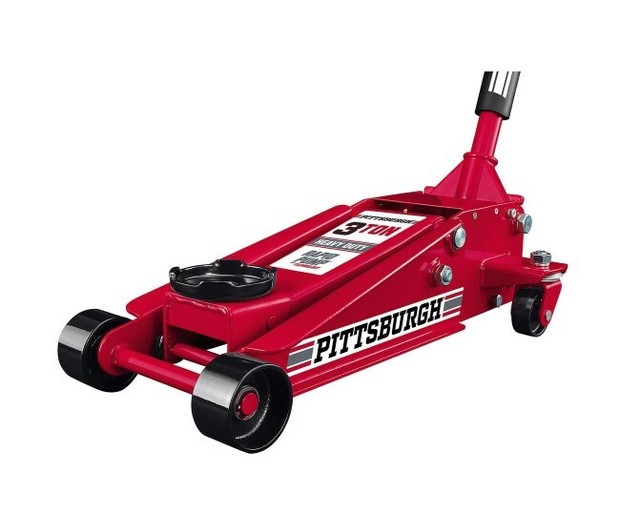 3 Ton Floor Jack With Rapid Pump Lift Steel Heavy Duty Car Truck Red