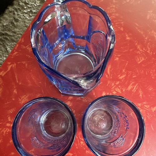 TIARA Glas Mini Krug & 2 Becher Gläser Kinderzimmer Reim blau Vintage 70er 80er - Bild 16 von 16