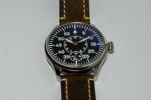 Flieger Type B Fliegeruhr Neubau Master Serviced SWISS Unitas 6498 Goldzeiger