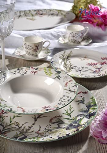 Servizio di Piatti collezione "Wild Flowers" in porcellana 12 Pezzi con Scatole - Imagen 2 de 5