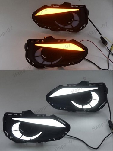 For Honda Fit Jazz GK5 2018-2020 Led DRL Driving Fog Light Lamp Turn Signal 2PCS - Picture 3 of 12