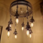 SALE Chandelier Unique 8 Globe Ceiling Lights Lamp Silver Metal BULBS INCLUDED