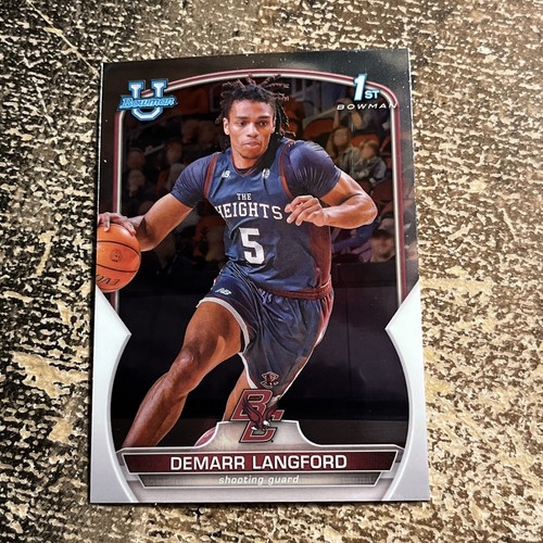 2022-23 Bowman Chrome U- Demarr Langford- Pink Refractor + Base #53 UCF Knights - Picture 4 of 5
