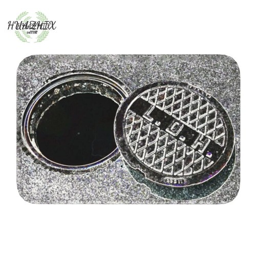 Divertida alfombra trampas 3D alfombra puerta delantera antideslizante interior exterior patrón de cubierta de boca - Imagen 7 de 30