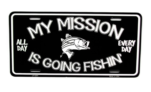 FISHING WATERSPORTS METAL NOVELTY CAR LICENSE PLATE AUTO TAG - Bild 8 von 15