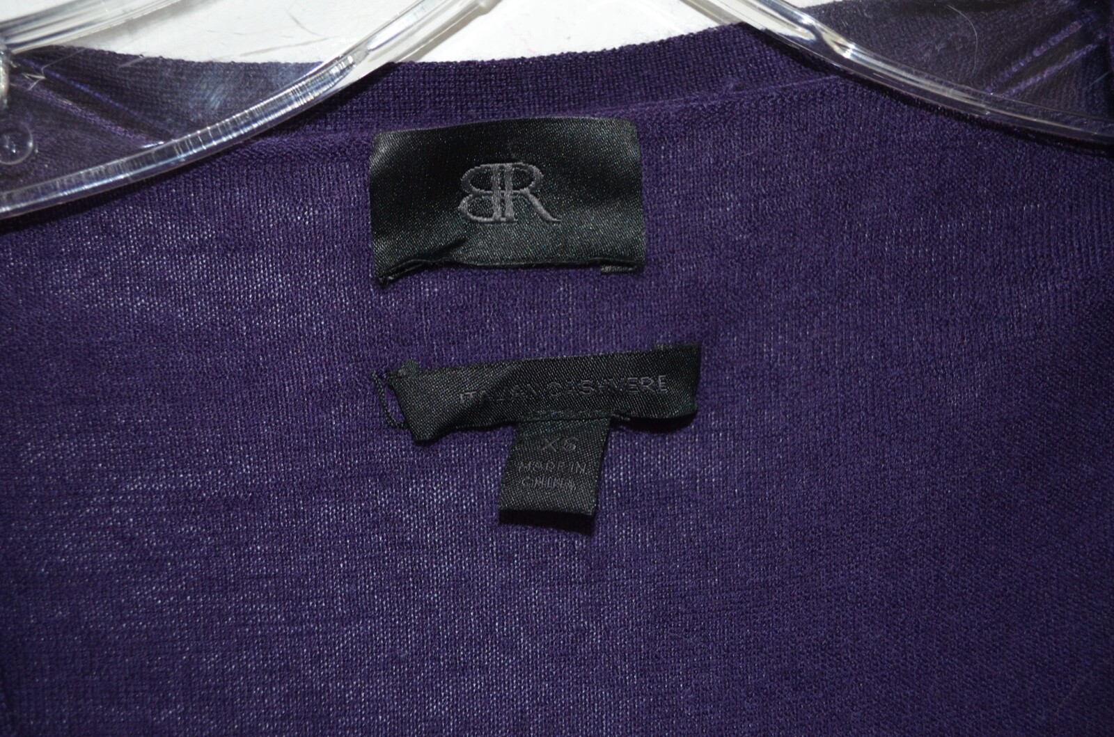 Banana Republic Purple 100% Italian Cashmere V-Ne… - image 6