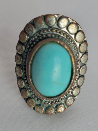 turquoise ring adjustable band - Picture 4 of 5