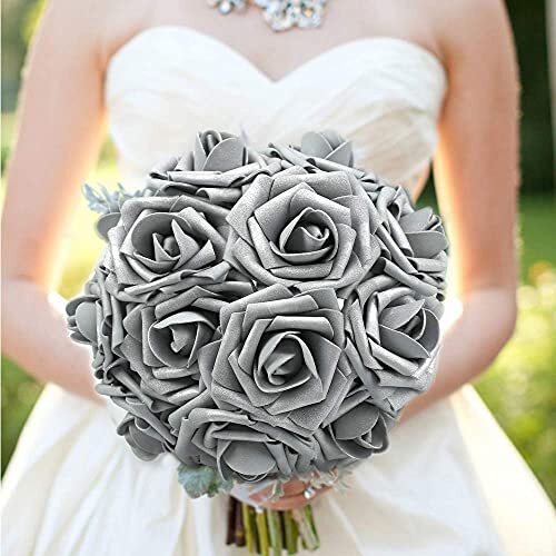 Artificial Flowers Fake Flowers Roses Perfect for DIY Wedding Bridal Bouquets... - Picture 6 of 10
