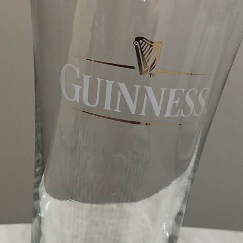 Guinness Tall Drinking Glass Beer Barware Man Cave Collection Brewery Bar - Picture 2 of 2