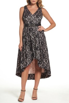 ELIZA J SEXY LACE FIT & FLARE COCKTAIL EVENING DRESS Sz 2 NEW $ 248
