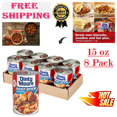 (8 Pack)DINTY MOORE Beef Stew,Fully Cooked & Ready-To-Eat Gluten-Free, 15 oz.