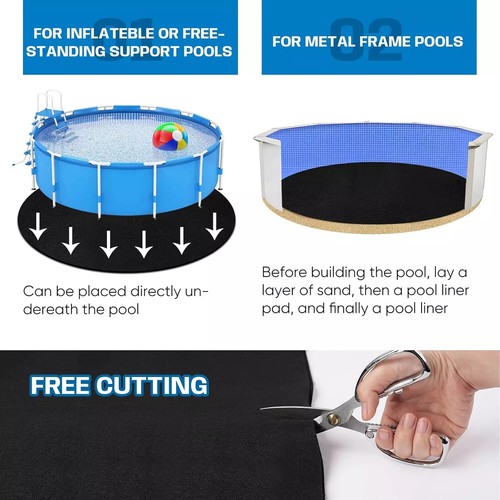 Round Pool Liner Pad Aboveground Pool Floor Mats Swimming Pool Ground 20Ft US - Picture 5 of 17