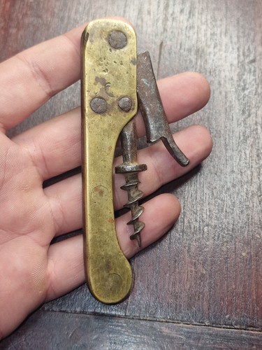 Antico Cavatappi Bronzo Precursore Del Modello Sommelier - Foto 19 di 23