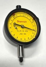Starrett 25-161J (RTG) Group 2 Dial Indicator, 0-0.5mmRange, 0.002mm Graduation