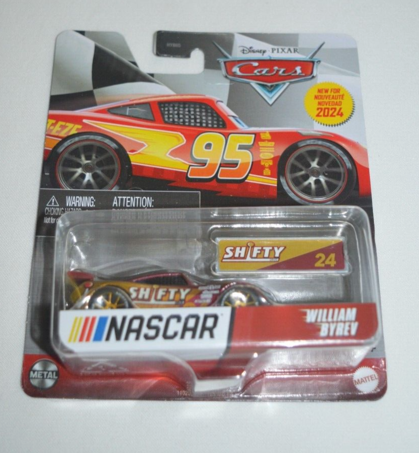 DISNEY PIXAR CARS 2024 NASCAR - WILLIAM BYREV SHIFTY MAROON AND