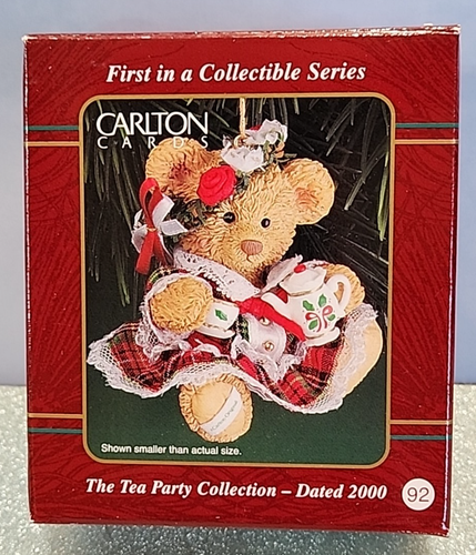 Vintage 2000 Carlton Card Ornament The Tea Party Collection First in Series Jointed - Bild 3 von 15