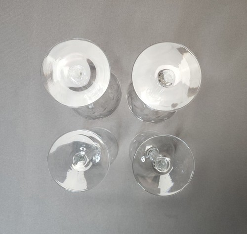 Vintage Libbey Rock Sharpe Laurel Wreath Champagne Coupes & Wine Glasses Set (4) - Picture 4 of 4