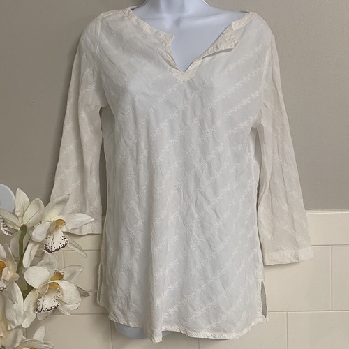 Ivory Embroidered Long sleeve blouse - Picture 2 of 7