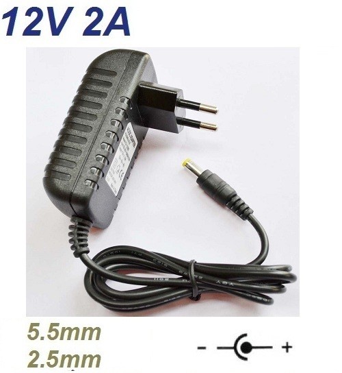 Cargador Corriente 12V 2A 2000mA 5.5mm 2.5mm 24W Cable Alimentacion Adaptador