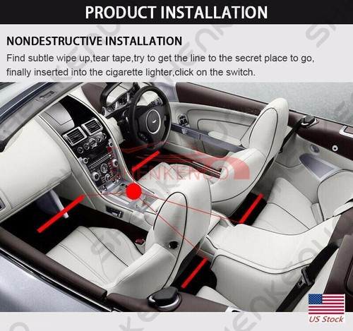 4x 9 LED RGB Car Interior Atmosphere Footwell Strip Lights Floor Decor Lamps - Picture 6 of 12