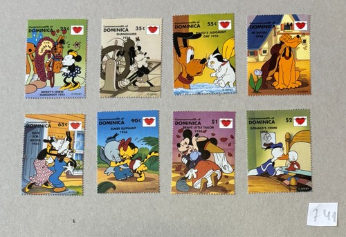 DD741 Dominica MNH Disney Cartoni Animati Animazione Bacio Topolino Minnie Paperino Pluto - Foto 2 di 6