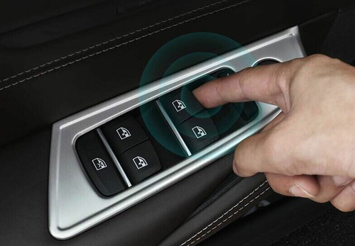 Interruptor de ventana de acero plateado para BMW Serie 5 G30 2018-2022 adorno de botón - Imagen 2 de 8