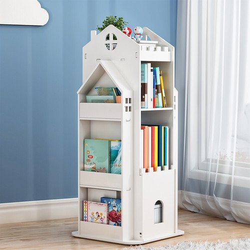 Kids Rotating Bookshelf Bookcase Book Shelf Toy Storage Organizer Floor Standing - Picture 36 of 71