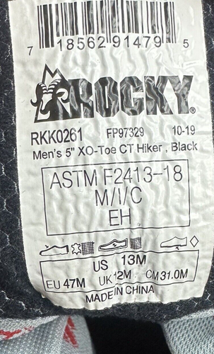 Rocky Men's XO-Toe Waterproof Composite Toe Safety Boots RKK0261 Sz 13 - Picture 11 of 11